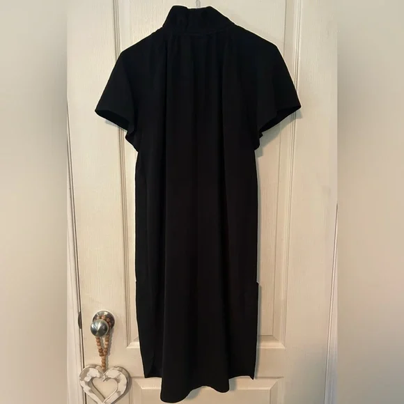 Hugo Boss Elegant Black Dress with Ties at Neck - Picture 7 of 12